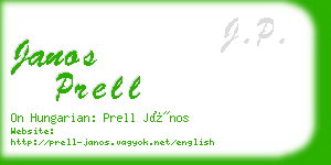 janos prell business card